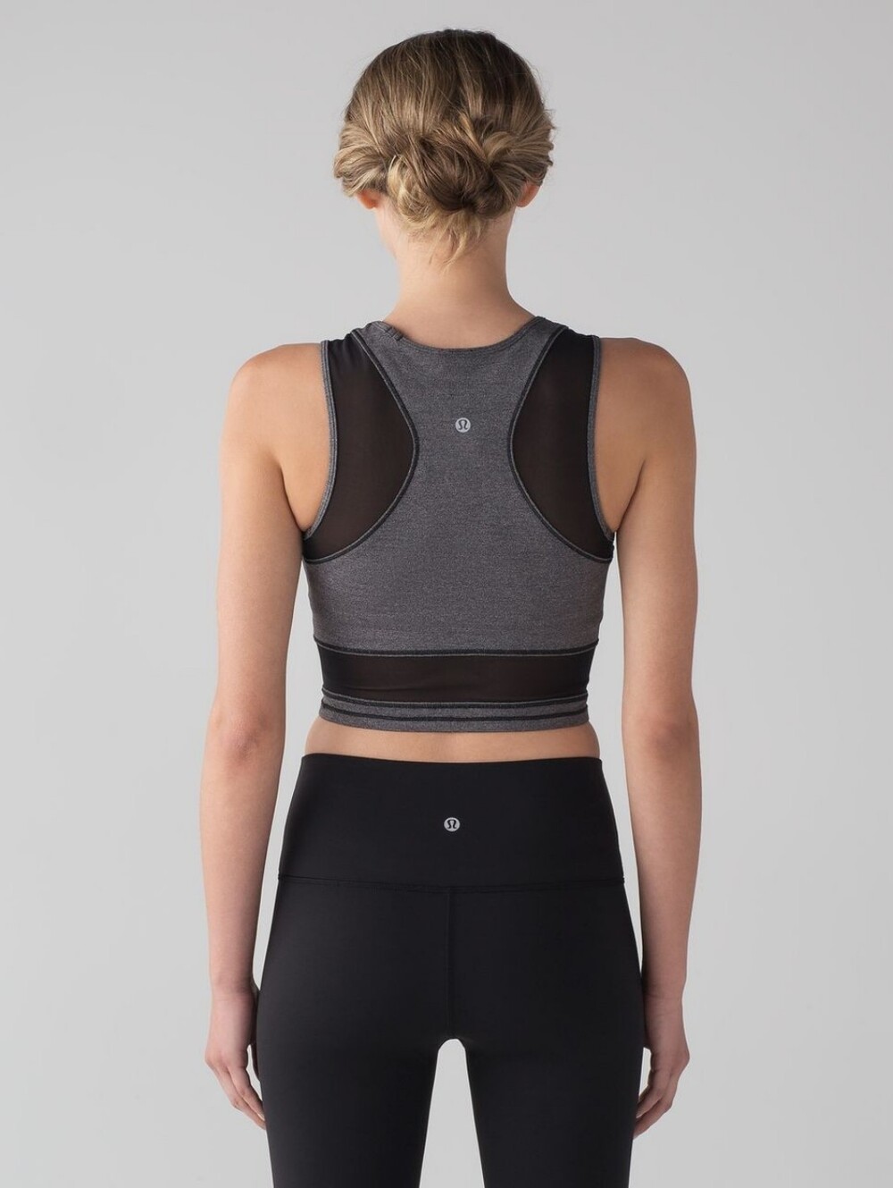 Lululemon Keep It Cropped Tank Heathered Black